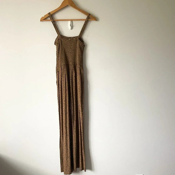 Abercrombie & Fitch Leopard Print Smocked Top  Jumpsuit NWT Size Small - Picture 5 of 8